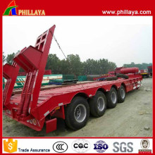 4 Axles 80 Ton Heavy Transporting Low Bed Trailer